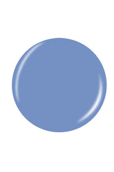 Soft indigo blue circle nail enamel sample color swatch in white color backdrop
